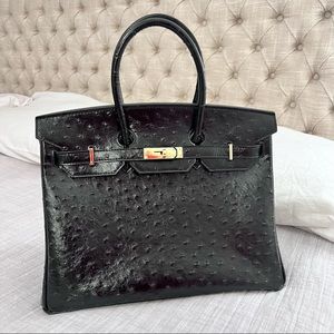 Black large Leather fashion tote bag